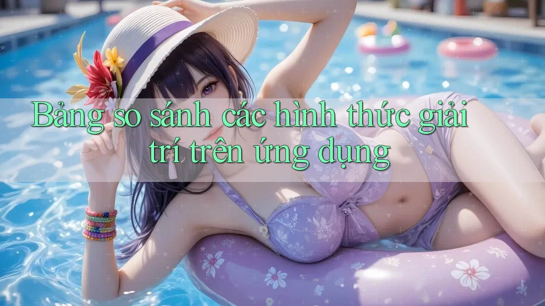 Bảng so sánh các hình thức giải trí trên ứng dụng