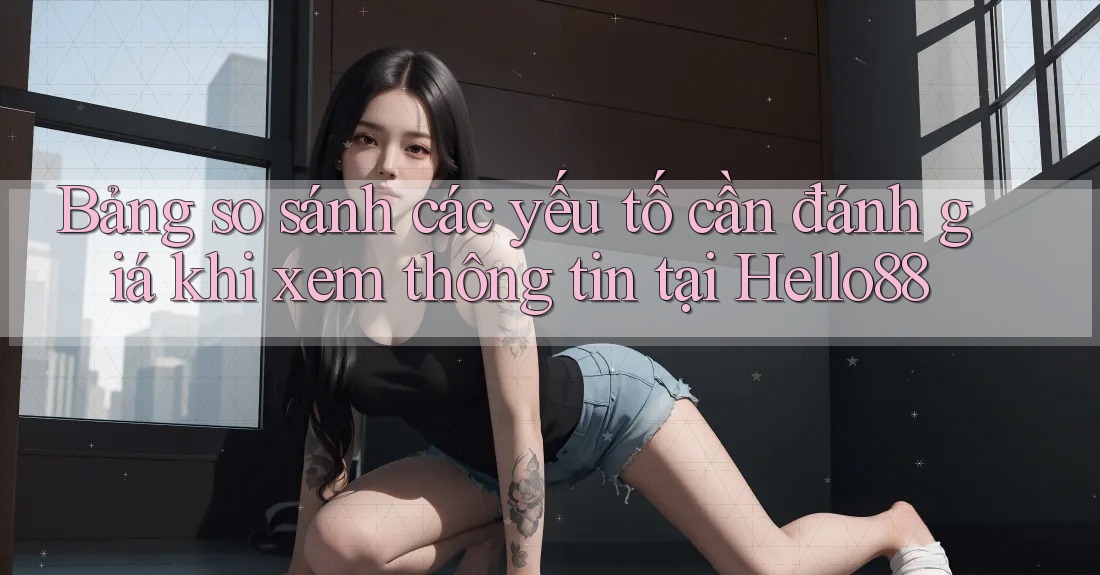 Bảng so sánh các yếu tố cần đánh giá khi xem thông tin tại Hello88