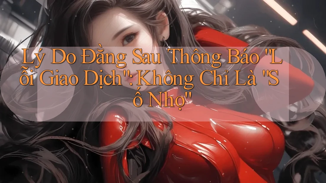 Lý Do Đằng Sau Thông Báo “Lỗi Giao Dịch”: Không Chỉ Là “Số Nhọ”